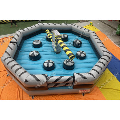 Outdoor Adult Kids Inflatable Sweeper Eliminator Wipeout Toxic Meltdown Machine Inflatable Game - Inflatable-Zone