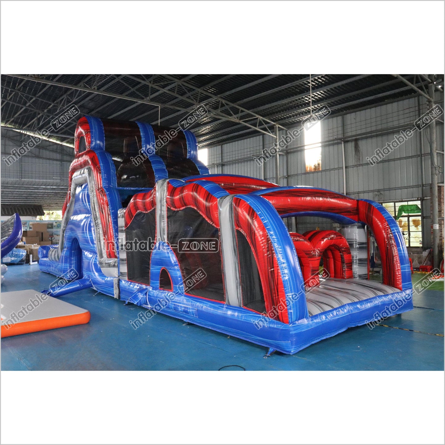 Large Inflatable Water Slide Obstacle Course Birthday Party Jump Near Me With Pool - Inflatable-Zone