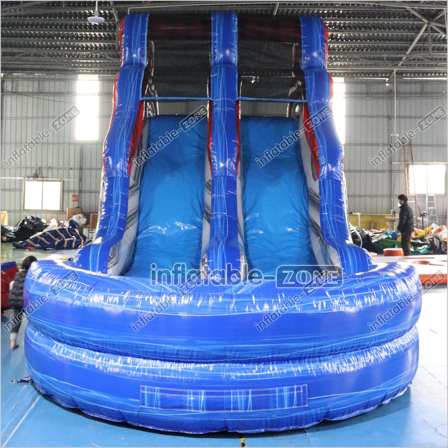 Large Inflatable Water Slide Obstacle Course Birthday Party Jump Near Me With Pool - Inflatable-Zone