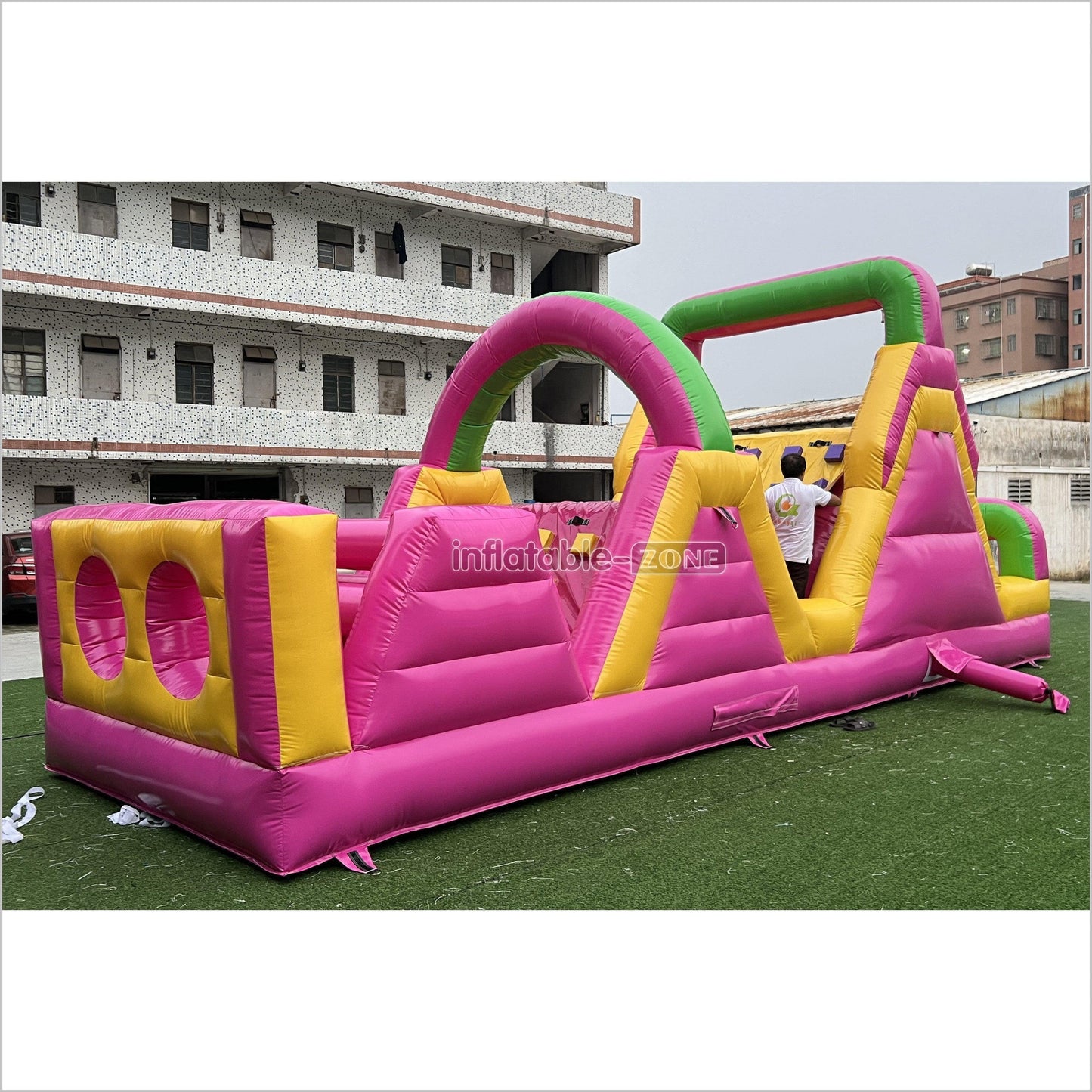 Large Obstacle Course Party Event Energy Challenge Sports Inflatable Obstacle Jumping Castle Bouncer With Slide - Inflatable-Zone