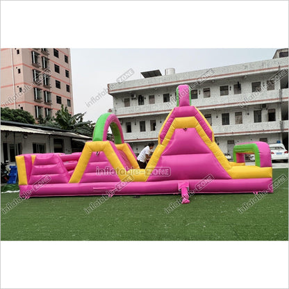 Large Obstacle Course Party Event Energy Challenge Sports Inflatable Obstacle Jumping Castle Bouncer With Slide - Inflatable-Zone
