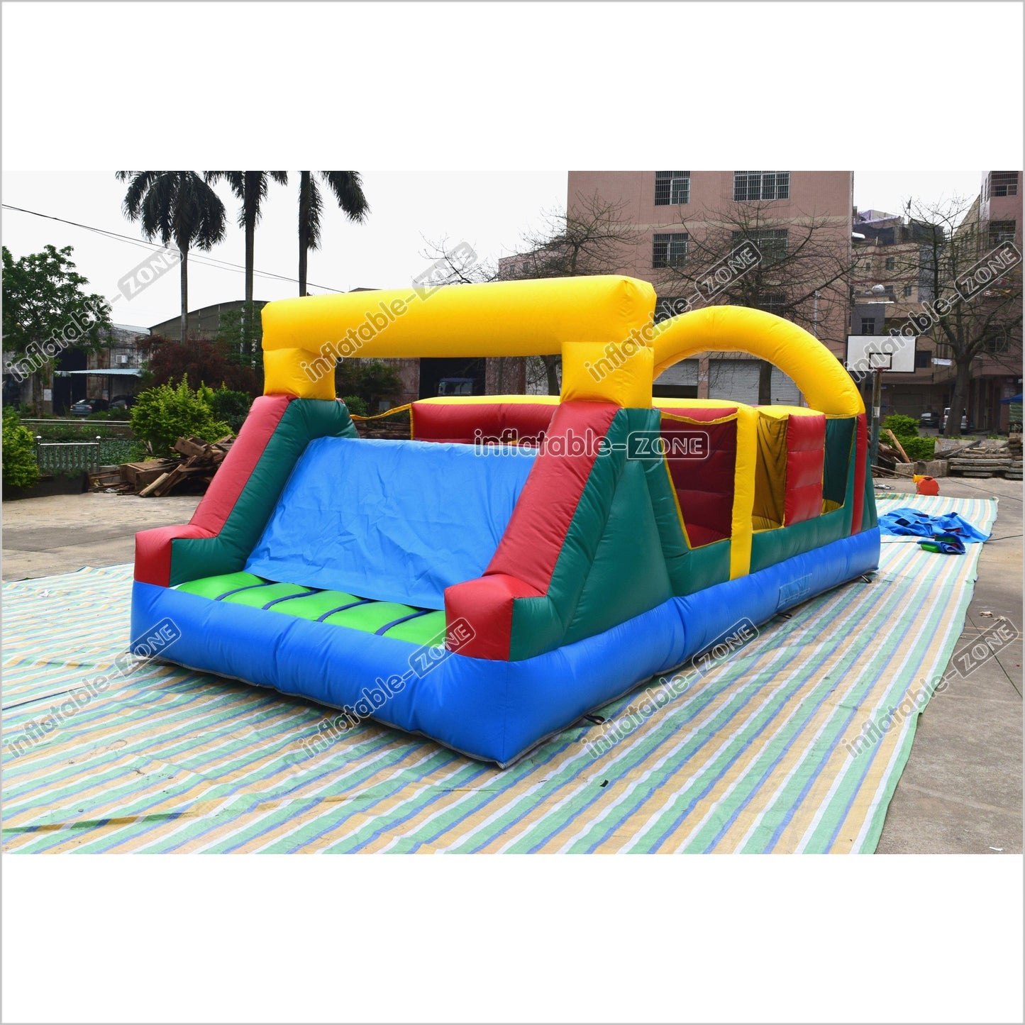 Commercial Bounce House Obstacle Course Outdoor Inflatable Assault Course Moonwalk Obstacle Course Rental - Inflatable-Zone