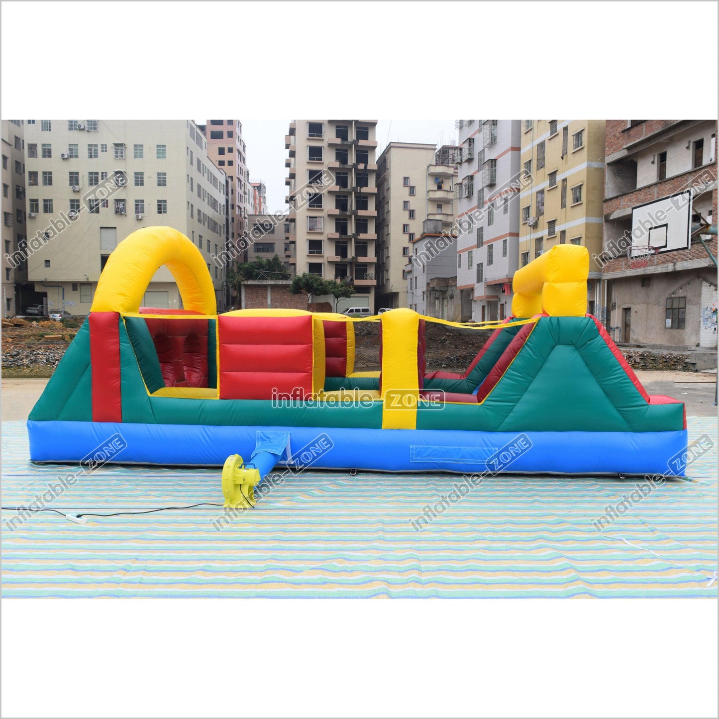 Commercial Bounce House Obstacle Course Outdoor Inflatable Assault Course Moonwalk Obstacle Course Rental - Inflatable-Zone