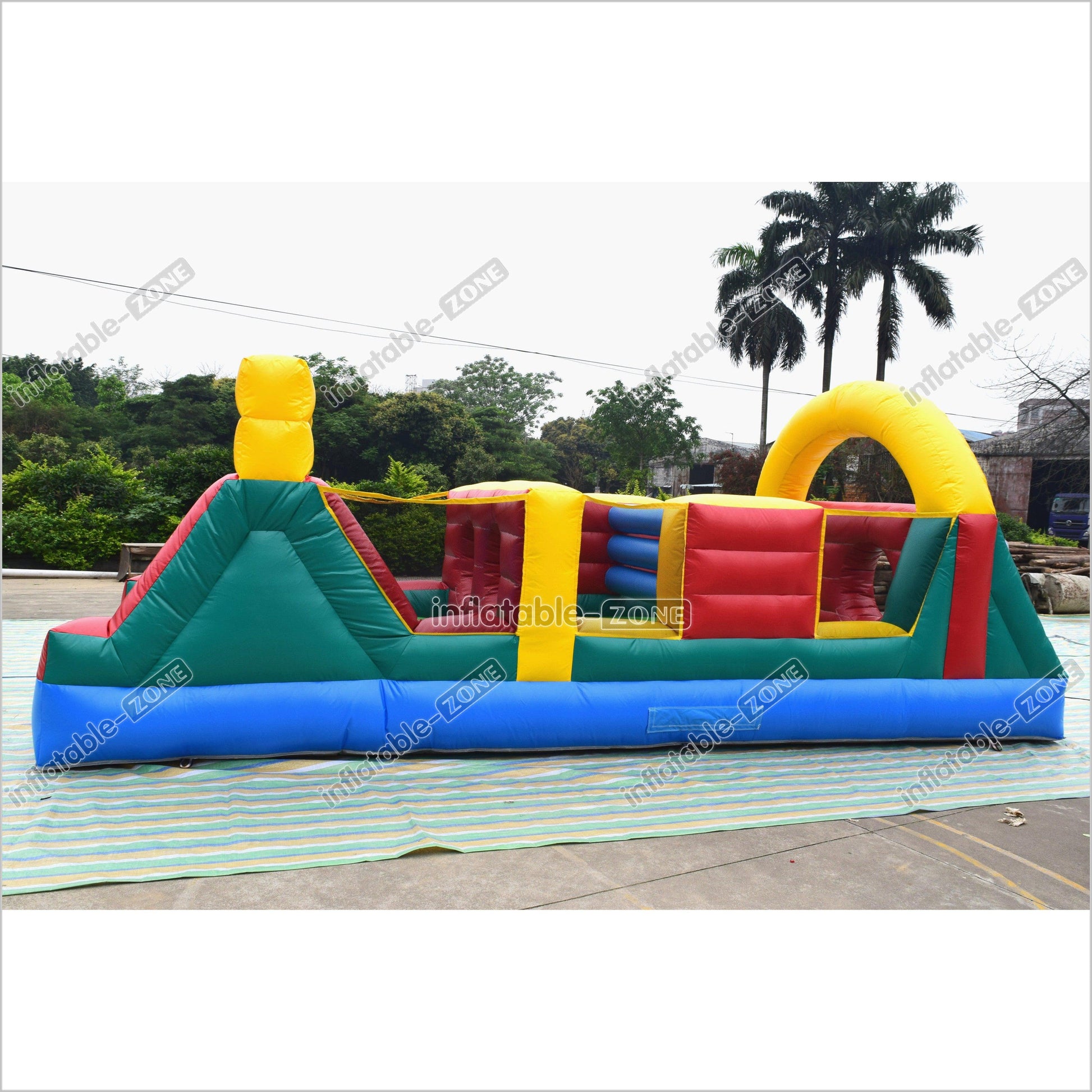 Commercial Bounce House Obstacle Course Outdoor Inflatable Assault Course Moonwalk Obstacle Course Rental - Inflatable-Zone