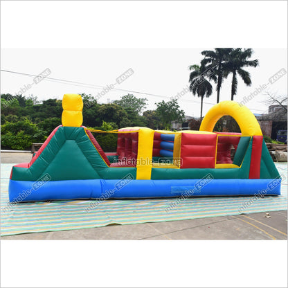 Commercial Bounce House Obstacle Course Outdoor Inflatable Assault Course Moonwalk Obstacle Course Rental - Inflatable-Zone