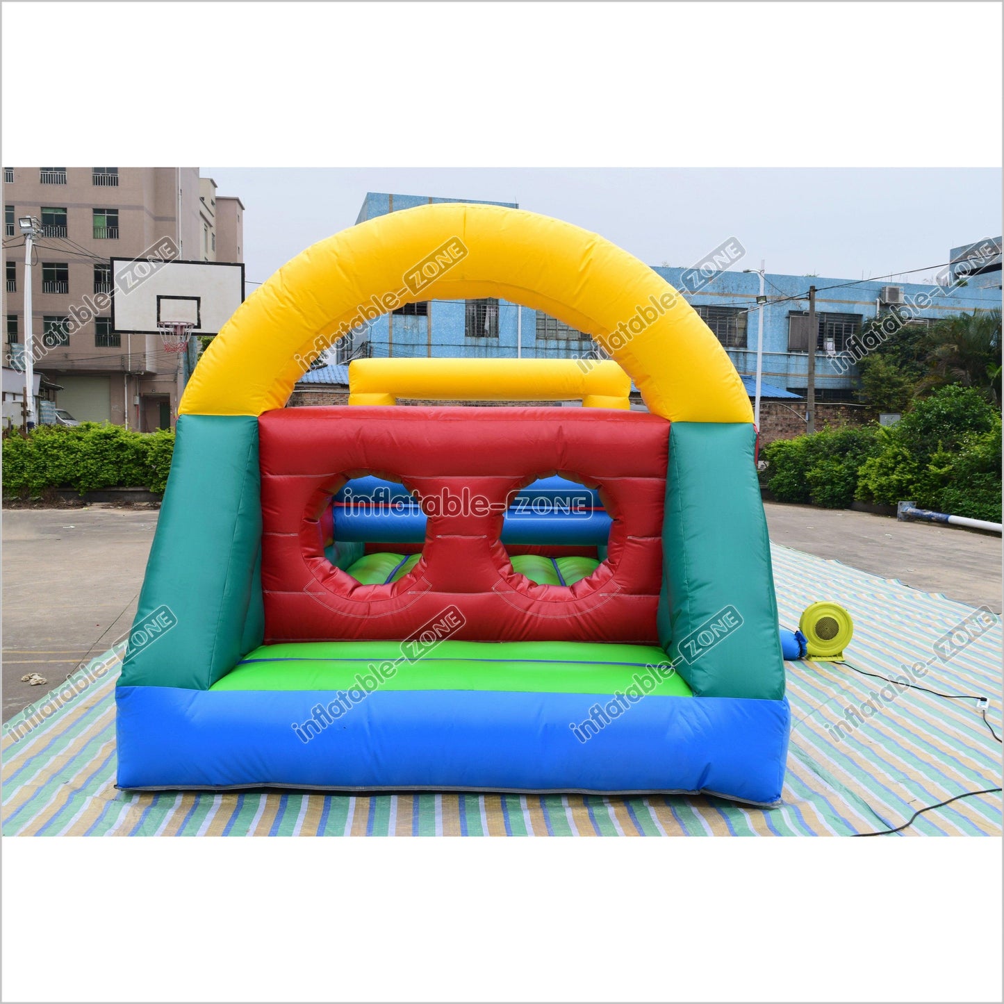 Commercial Bounce House Obstacle Course Outdoor Inflatable Assault Course Moonwalk Obstacle Course Rental - Inflatable-Zone