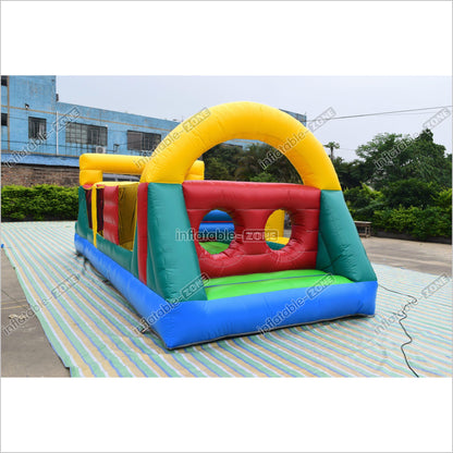 Commercial Bounce House Obstacle Course Outdoor Inflatable Assault Course Moonwalk Obstacle Course Rental - Inflatable-Zone