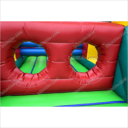 Commercial Bounce House Obstacle Course Outdoor Inflatable Assault Course Moonwalk Obstacle Course Rental - Inflatable-Zone
