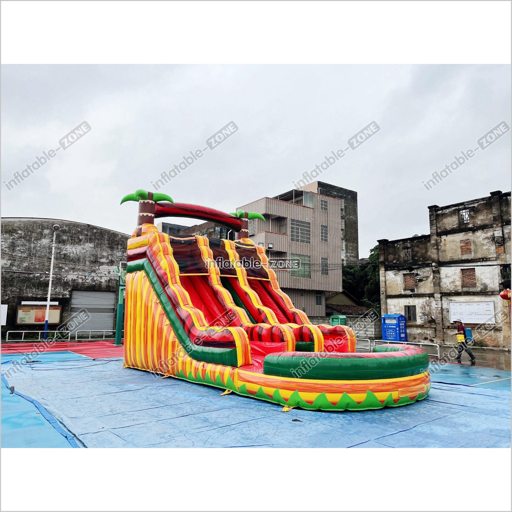 Inflatable Water Slides Commercial Pool, Bounce House Water Slide Combo - Inflatable-Zone