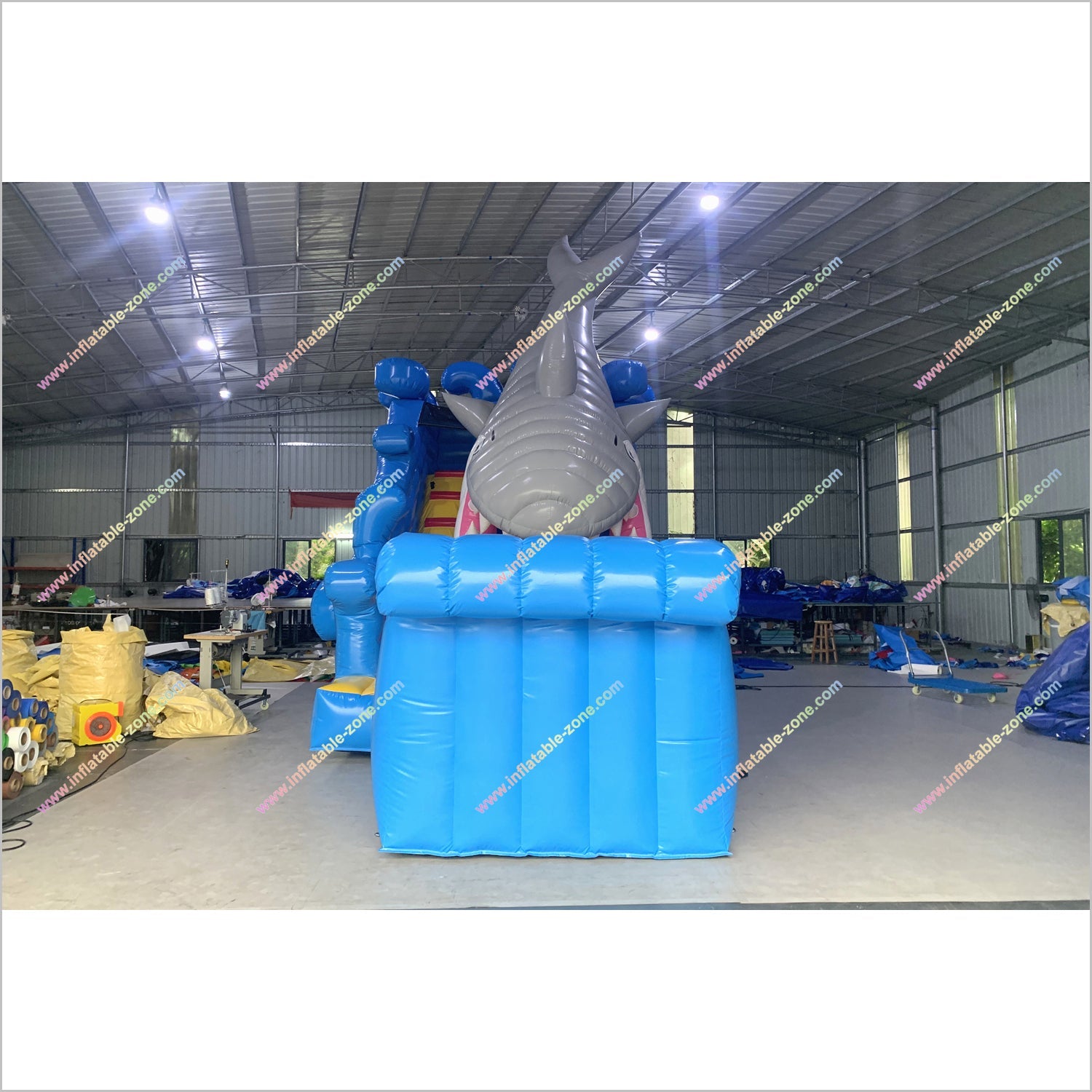 Shark Escape Inflatable Slide Hire Commercial Indoor Playground Equipment Large Bouncy Castle With Slide - Inflatable-Zone
