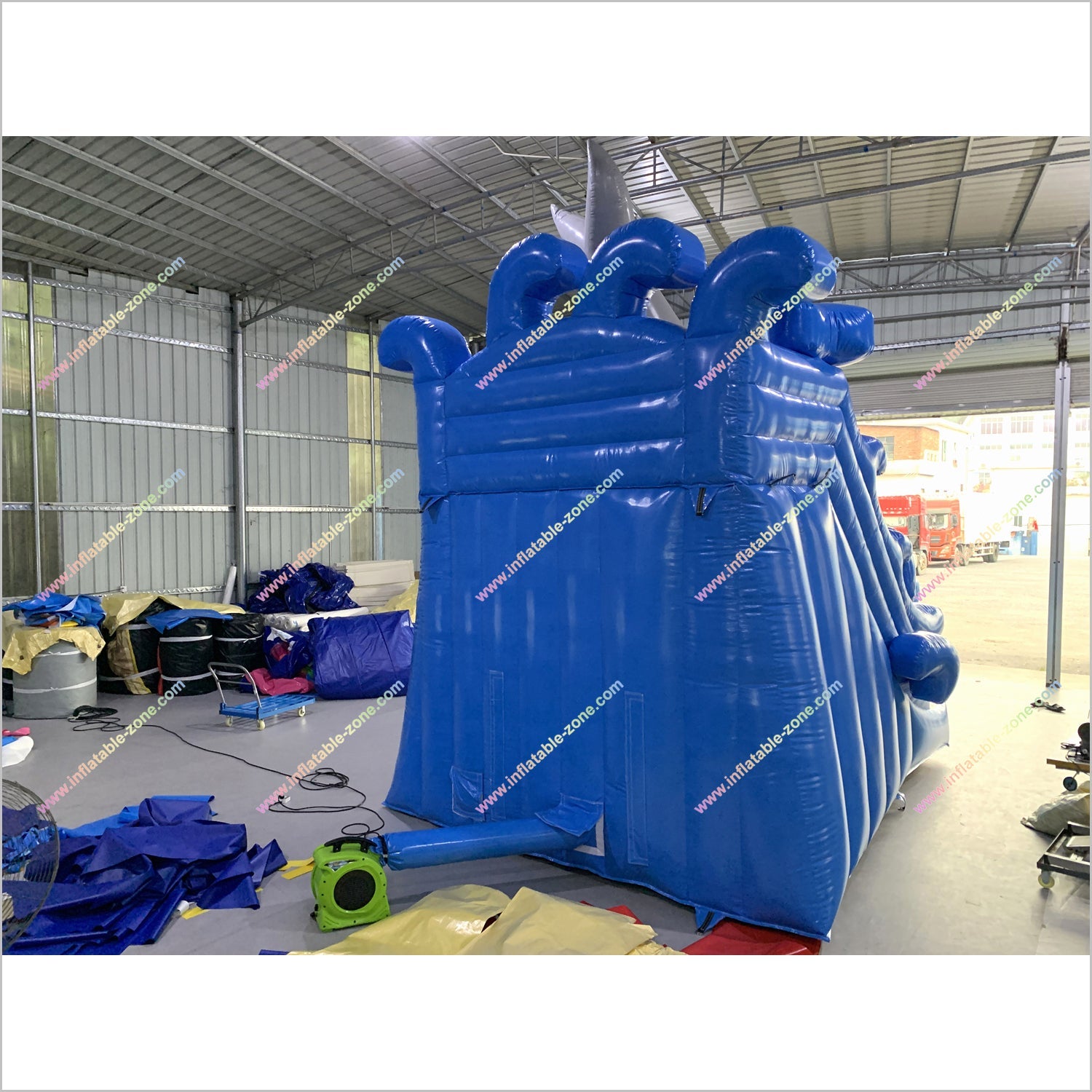 Shark Escape Inflatable Slide Hire Commercial Indoor Playground Equipment Large Bouncy Castle With Slide - Inflatable-Zone