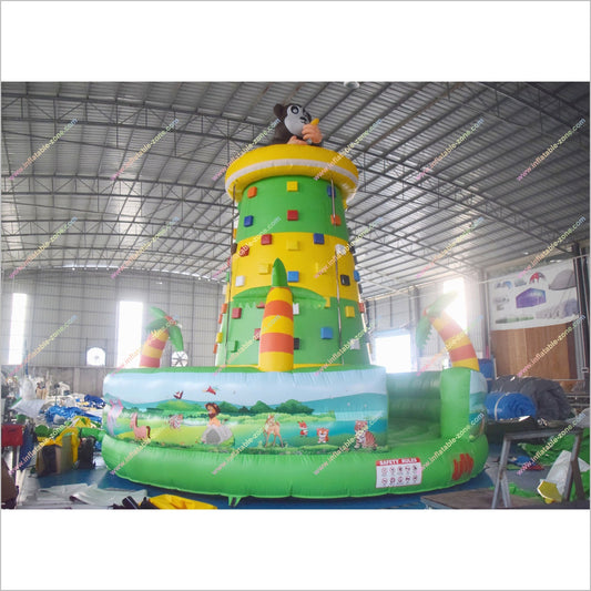 Sport Rock Climbing Center Inflatable Jungle Monkey Climbing Toys Mountains Wall Bouncy Game - Inflatable-Zone