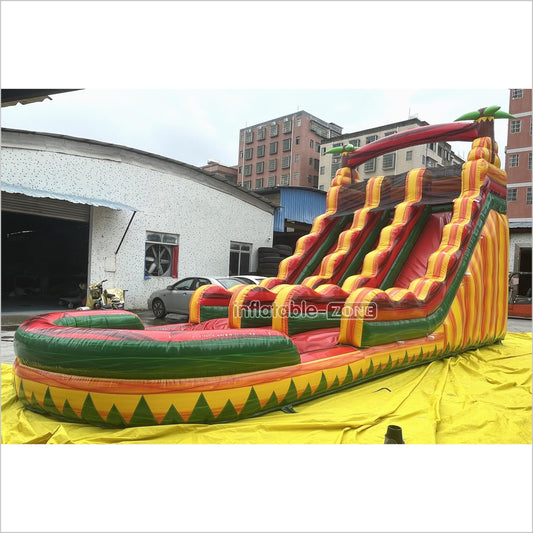 Sunny Fun Inflatable Water Slide Commercial Grade Inflatable Double Water Slide With Splash Pool - Inflatable-Zone