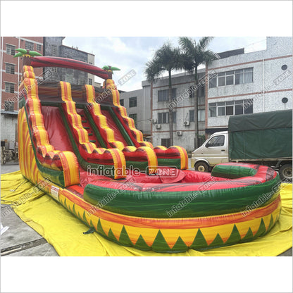 Sunny Fun Inflatable Water Slide Commercial Grade Inflatable Double Water Slide With Splash Pool - Inflatable-Zone