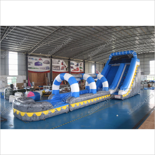 Super Long Water Slide Inflatable Water Jumper Commercial Inflatable Slip And Slide With Pool - Inflatable-Zone