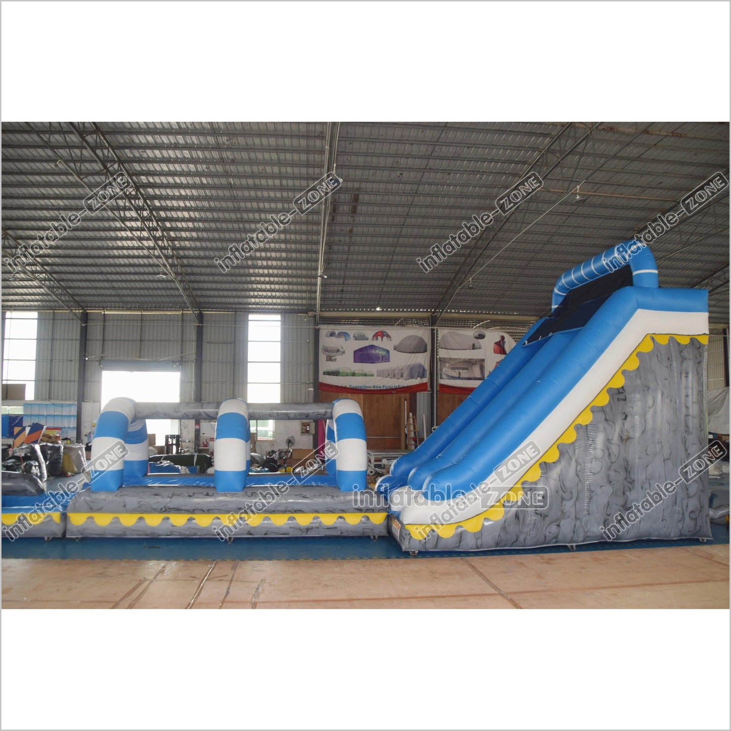 Super Long Water Slide Inflatable Water Jumper Commercial Inflatable Slip And Slide With Pool - Inflatable-Zone