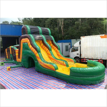 Outdoor Swimming Pool Inflatable Obstacle Course Challenge Race Interactive Large Inflatable Game Obstacle With Slide - Inflatable-Zone