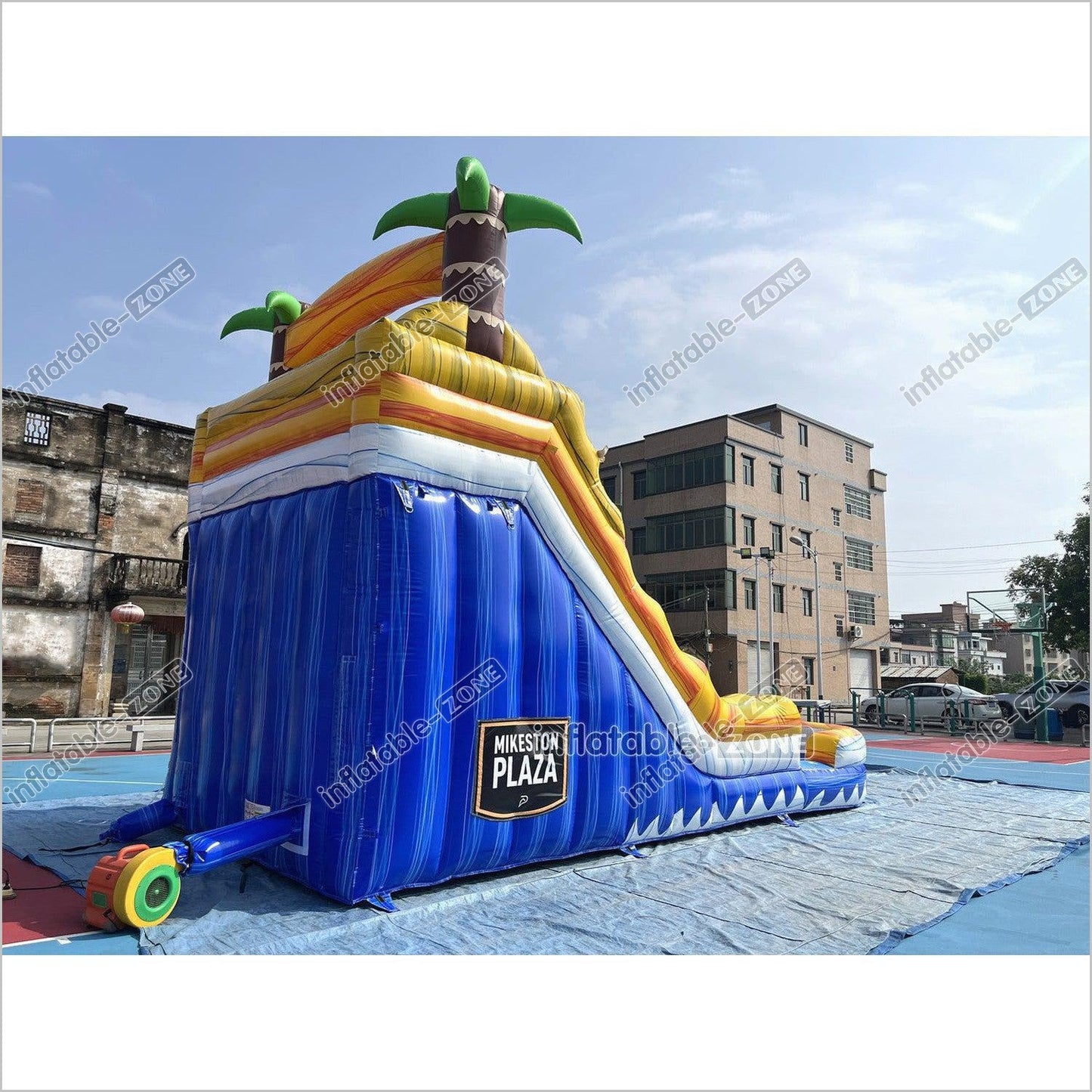 Tropical Wave Water Slide Party Jumper Rental Commercial Playground Equipment Inflatable Water Slide Into Pool - Inflatable-Zone