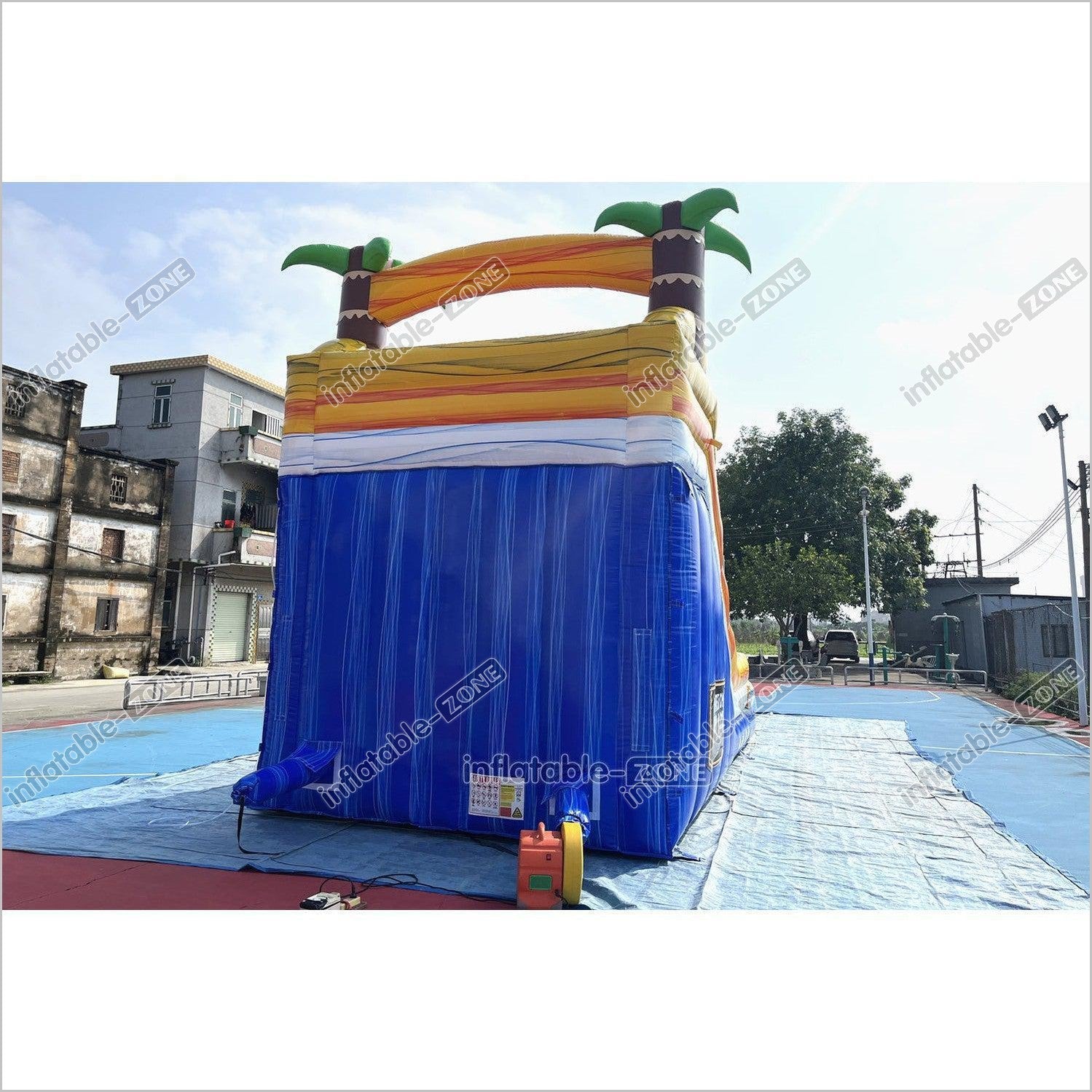 Tropical Wave Water Slide Party Jumper Rental Commercial Playground Equipment Inflatable Water Slide Into Pool - Inflatable-Zone