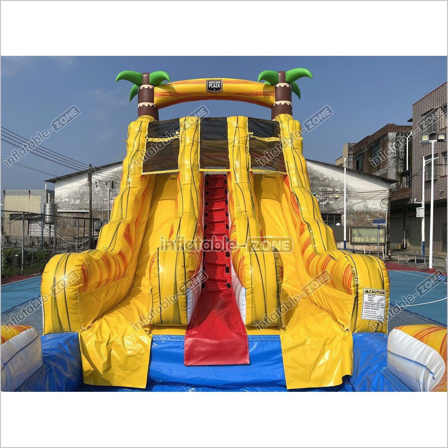 Tropical Wave Water Slide Party Jumper Rental Commercial Playground Equipment Inflatable Water Slide Into Pool - Inflatable-Zone
