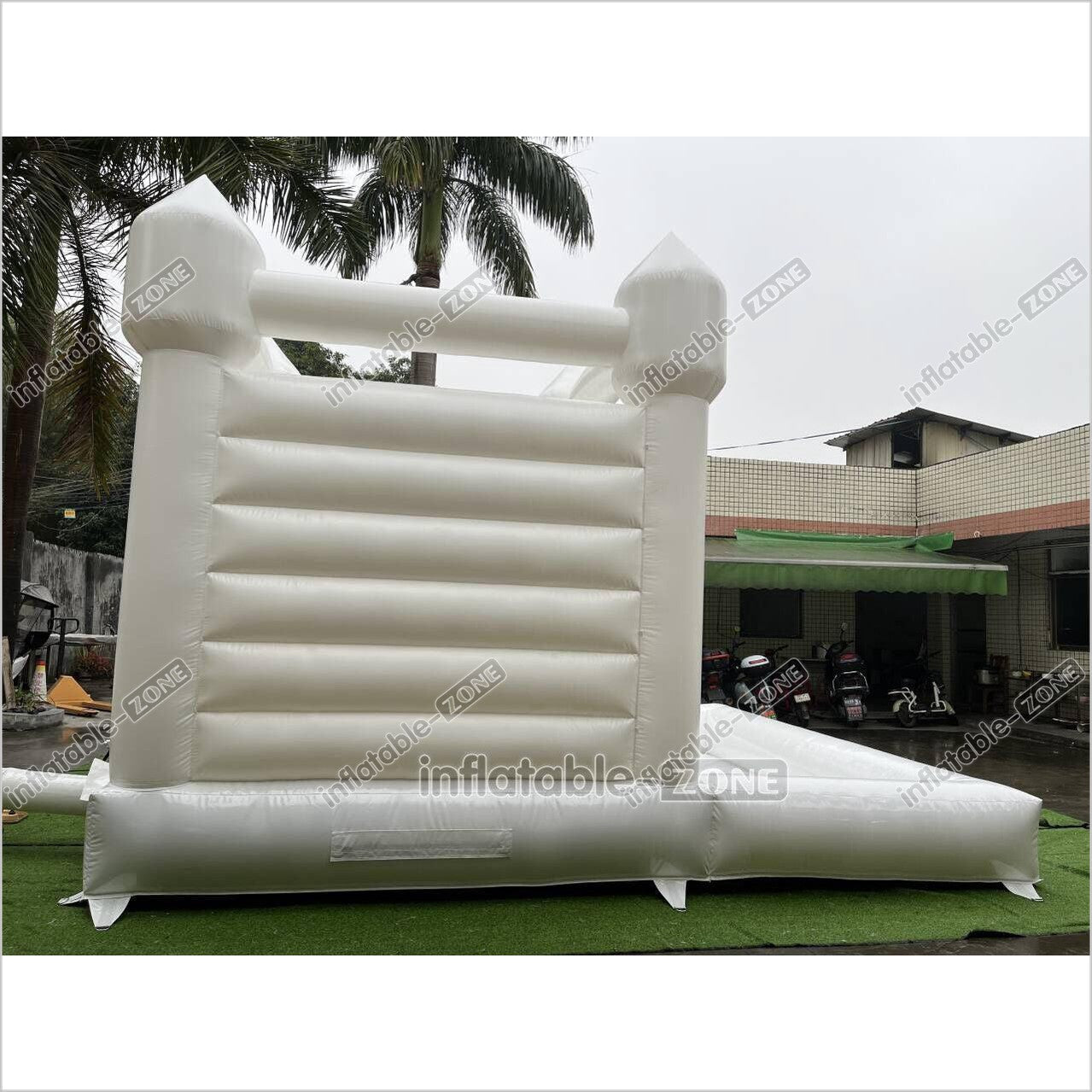 White Wedding Bouncy Castle With Slide Combo Inflatable Party Bounce House With Ball Pit Pool - Inflatable-Zone