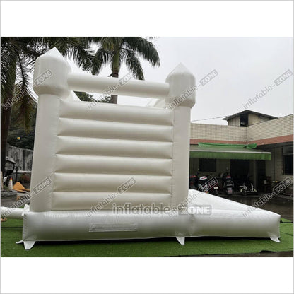White Wedding Bouncy Castle With Slide Combo Inflatable Party Bounce House With Ball Pit Pool - Inflatable-Zone