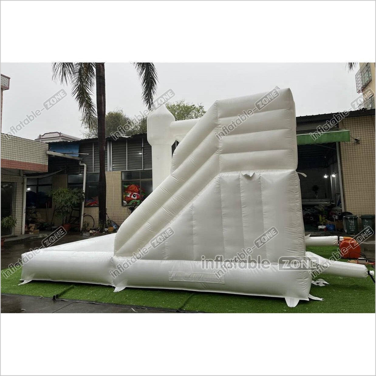 White Wedding Bouncy Castle With Slide Combo Inflatable Party Bounce House With Ball Pit Pool - Inflatable-Zone