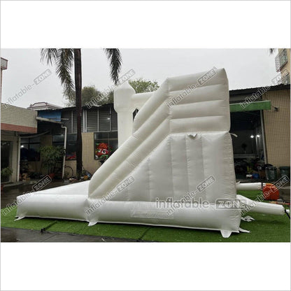 White Wedding Bouncy Castle With Slide Combo Inflatable Party Bounce House With Ball Pit Pool - Inflatable-Zone