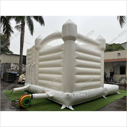 White Wedding Bouncy Castle With Slide Combo Inflatable Party Bounce House With Ball Pit Pool - Inflatable-Zone