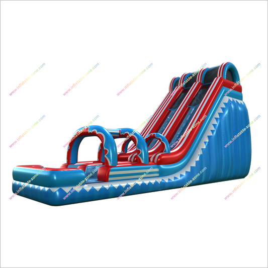 20 Foot New Inflatable Water Slide Jumper Arch Blow Up Double Water Slide With Pool - Inflatable-Zone