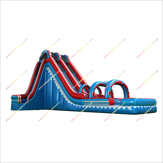 20 Foot New Inflatable Water Slide Blow Up Arch Double Water Slide Summer Party - Inflatable-Zone