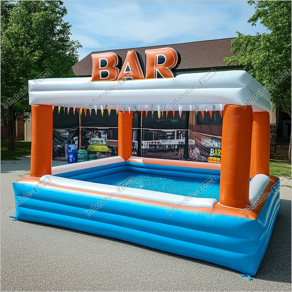Awesome Party Inflatable Pool Bars Idea Blow Up Backyard Bar Pool - Inflatable-Zone