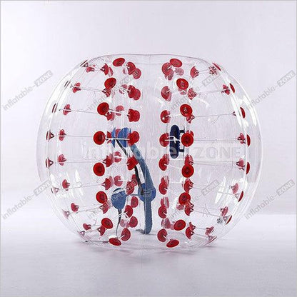 5 Blue Dot, 5 Red Dot 1.5M Dia PVC Bubble Soccer For Team Play,1 Air Pump - Inflatable-Zone