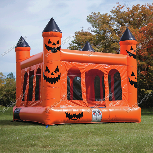 Halloween Jumping Castle Holiday Spooky Carnival Party Kids Adults Interesting Inflatable Pumpkin Bouncer - Inflatable-Zone