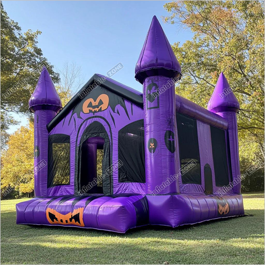 Inflatable Skeleton Bounce House Halloween Commercial Bouncy Castle Holiday Spooky Carnival Party - Inflatable-Zone