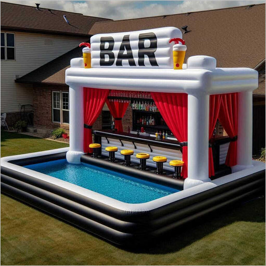 Coolest Inflatable Outdoor Pool Bar Water Blow Up Bar Party Event Backyard - Inflatable-Zone