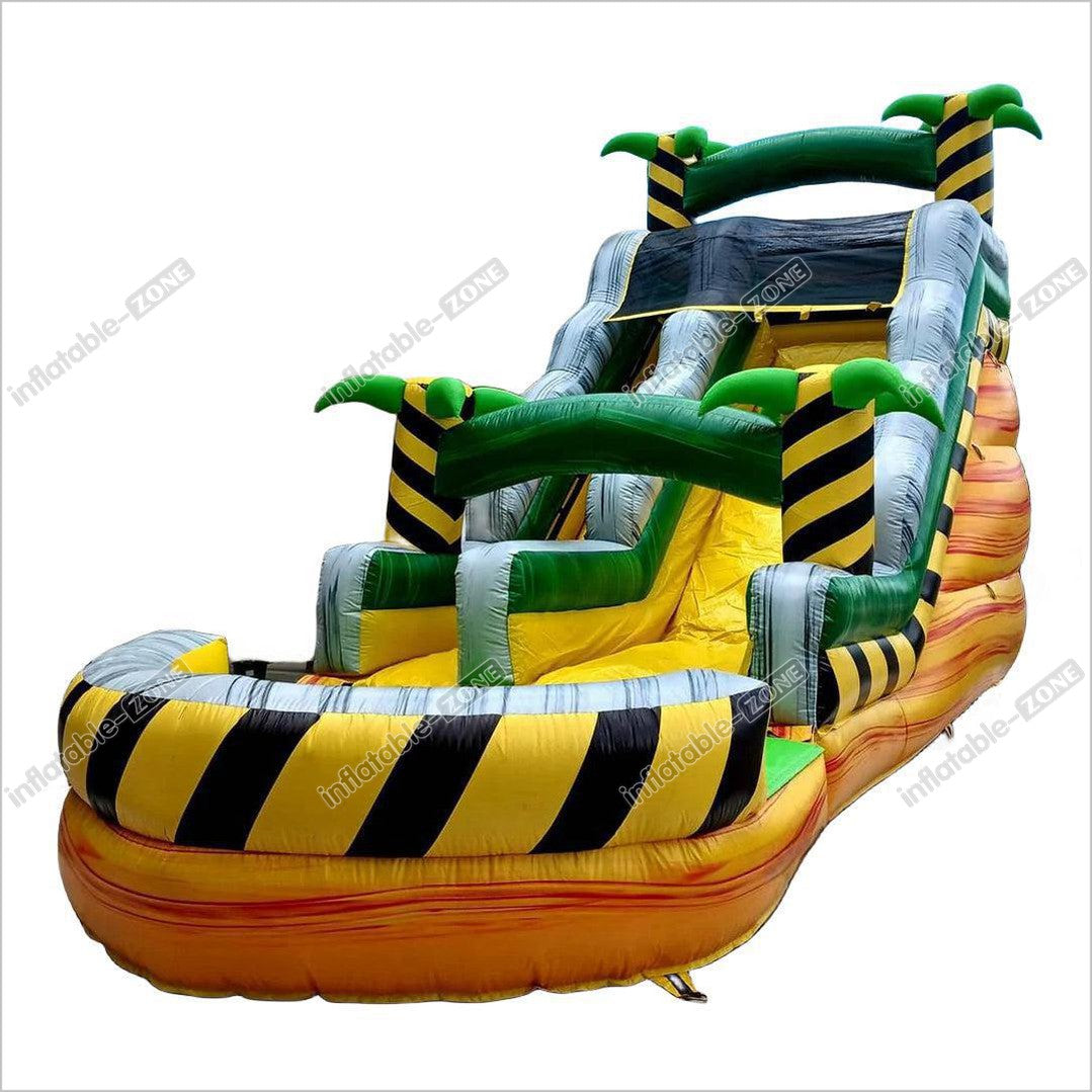 Outdoor Tropical Inflatable Waterslide Blow Up Slide Inflatable Moonwalk Fun Jump Water Slide For Pool - Inflatable-Zone