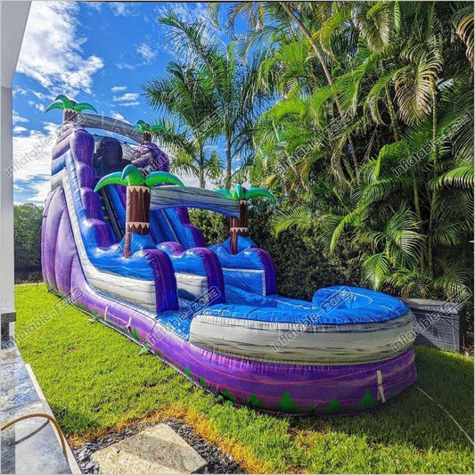 Sunny And Fun Water Slide Near Me Blow Up Kiddie Pool With Double Inflatable Commercial Waterslide - Inflatable-Zone