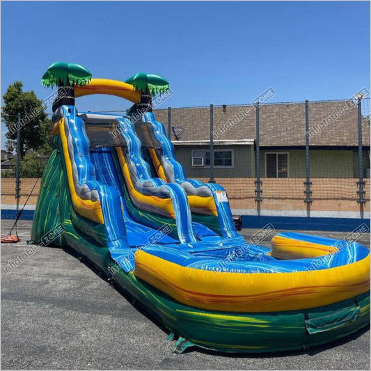 Blow Up Slip And Slide Foot Water Action Air Near Me Slides Large Inflatable Waterslide Outdoor - Inflatable-Zone