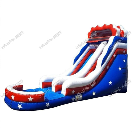 Sunny Fun Large Inflatable Water Slide With Pool Sports Stars And Stripes Waterslides For Backyard Lawn - Inflatable-Zone