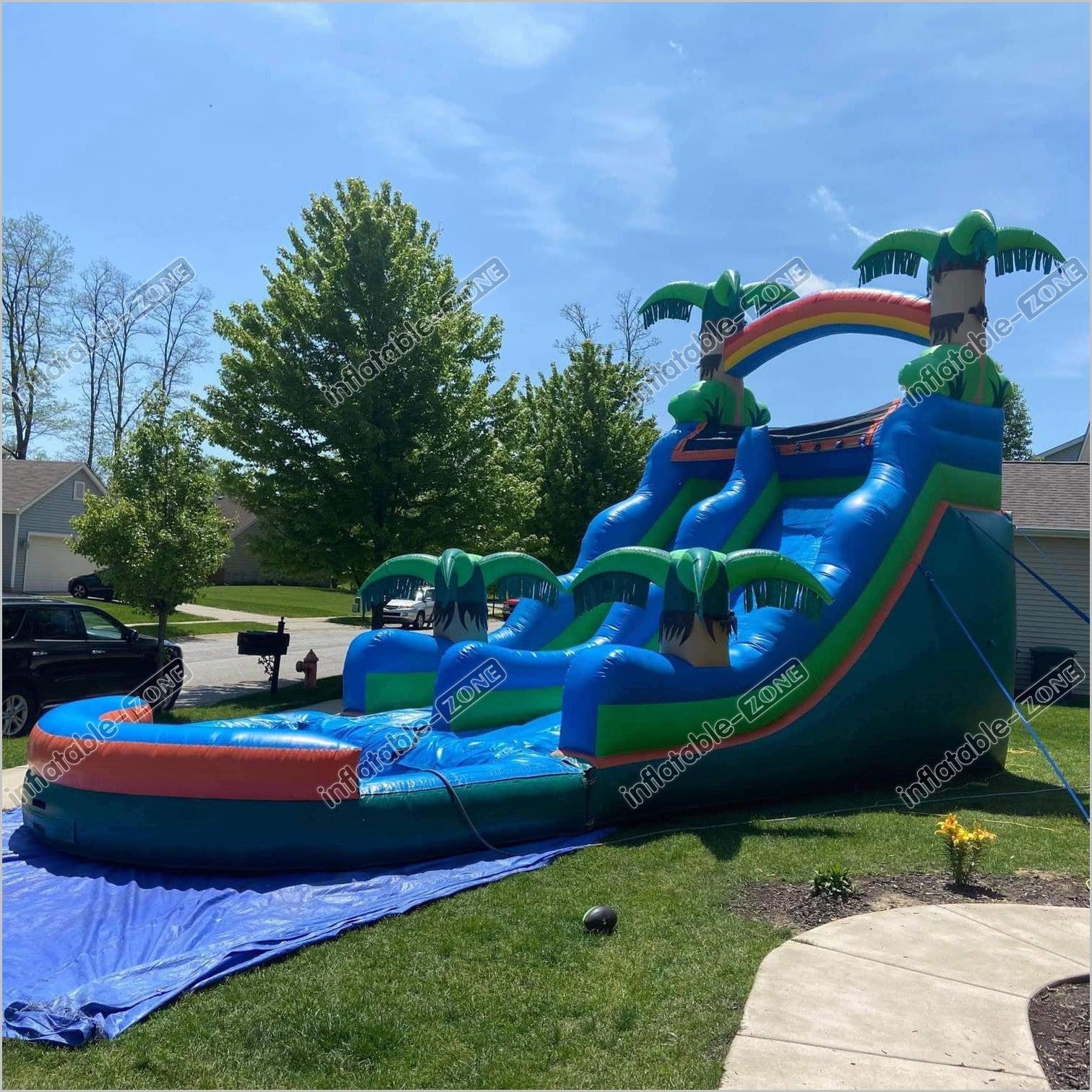 Inflatable Water Slide Near Me Outdoor Slides Splash Bouncy Castle Jumbo Happy Inflatable  Play Splash - Inflatable-Zone