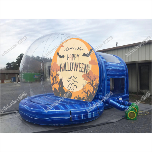 Halloween Haunted Snow Globe Inflatable Airquee Snow Globe Outdoor Inflatable Snow Globe With Blowing Snow - Inflatable-Zone