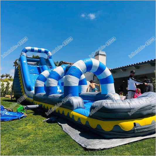 Water Slide Jump House Big Dash N Splash Inflatable Bouncy Blast Zone - Inflatable-Zone