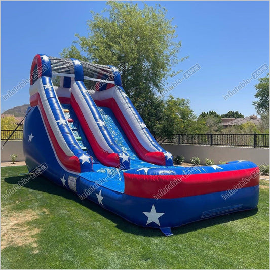 Bouncy Large Water Stars Inflatable Backyard Slide For Adults - Inflatable-Zone