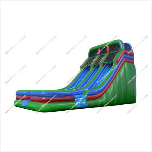 Buy Commercial Inflatable Water Slide Outdoor Play Structure Aqua Splash Double Water Slide For Rent - Inflatable-Zone