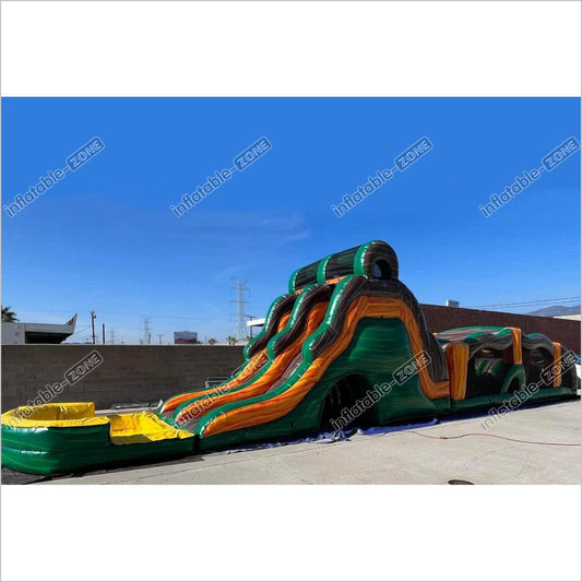 Obstacles World Obstacle Course Near Me For Adults Water Slide Run Inflatable Swimming Pool Backyard Party - Inflatable-Zone