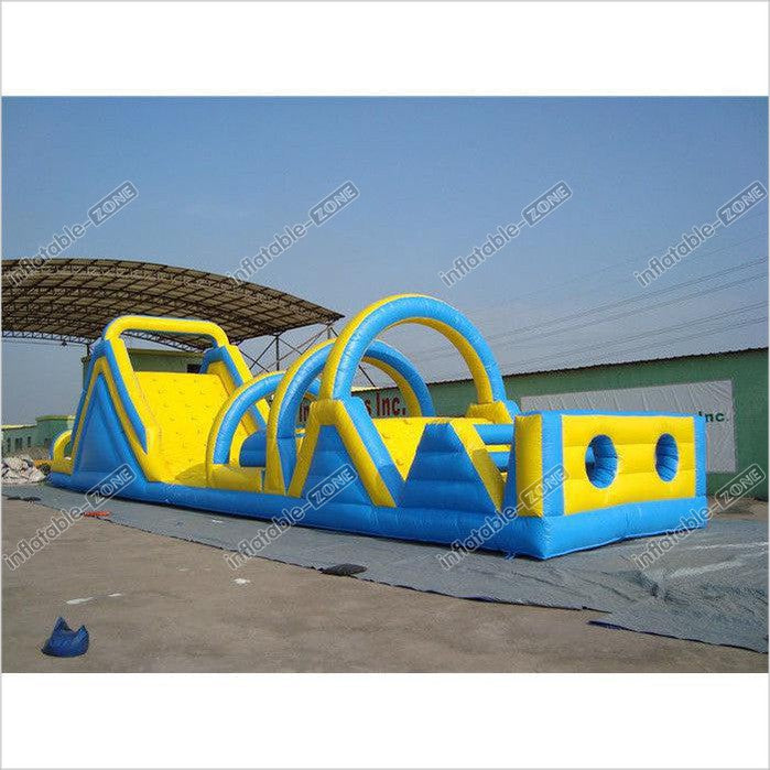 Fun Inflatable Water Obstacle Course Water Slide For Birthday Party Abrasion Proof