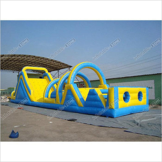 Fun Inflatable Water Obstacle Course Water Slide For Birthday Party Abrasion Proof