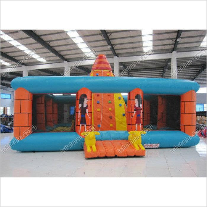 Outdoor Amusement Park Inflatable Rock Climbing Wall 8 X 8M