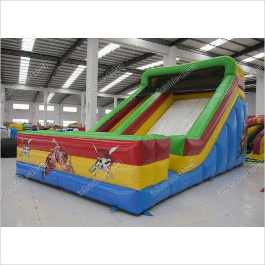 Kindergarten Baby Commercial Inflatable Dry Slides Rutsche Pirate Theme Colourful